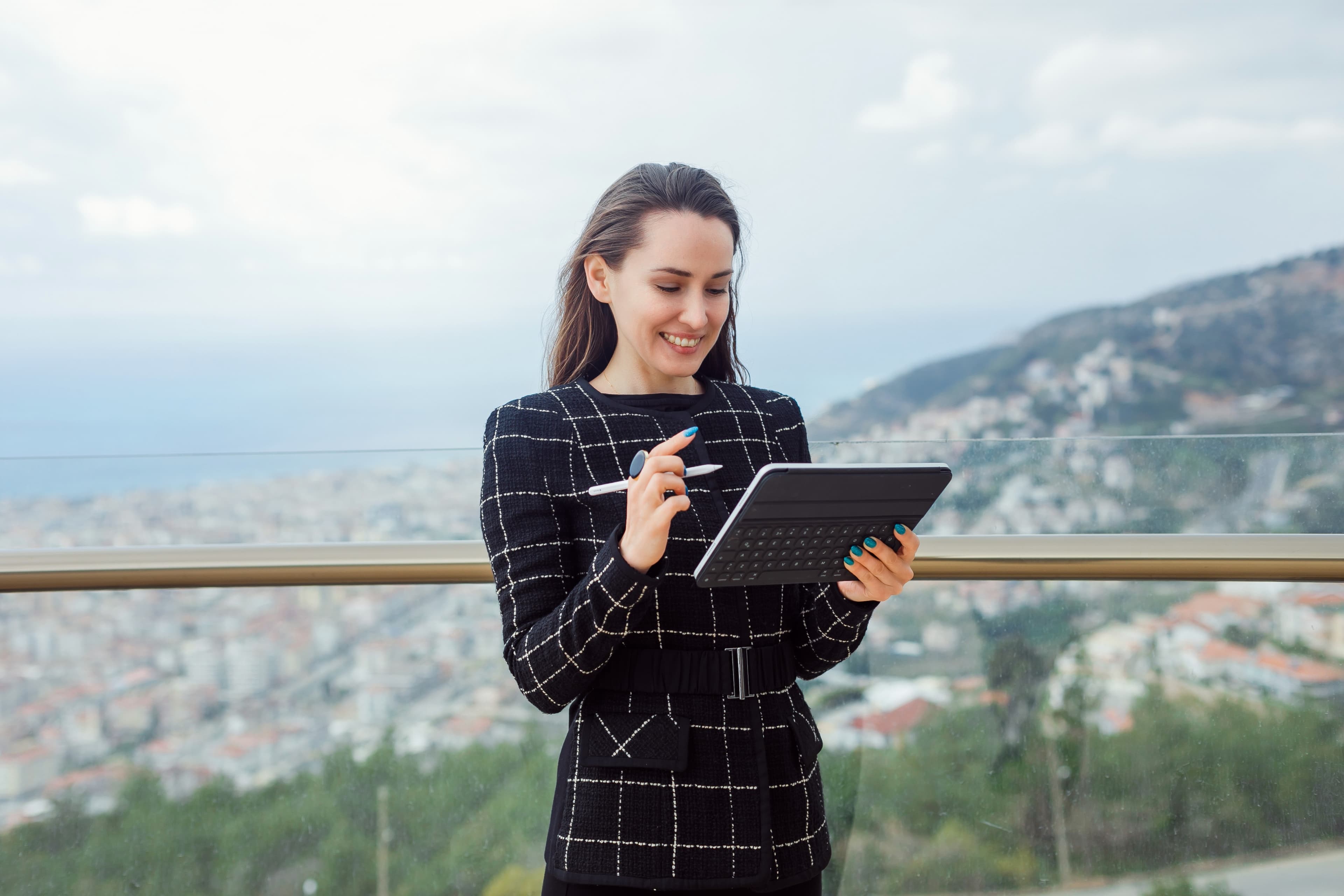 Happy family in their new home